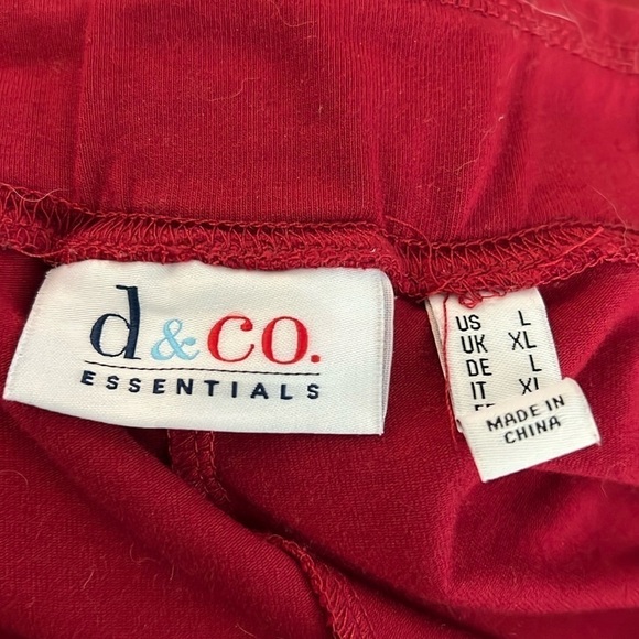 d & co Wide Elastic Waist Sweatshirt Material Skort size L NWOT - Picture 4 of 7